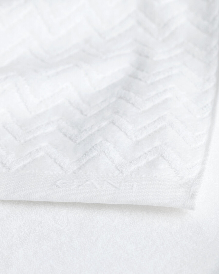 jacquard herringbone towel 70x140 - white