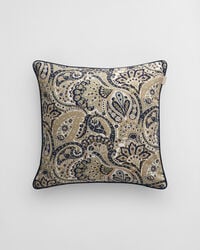 sateen paisley print cushion - marine