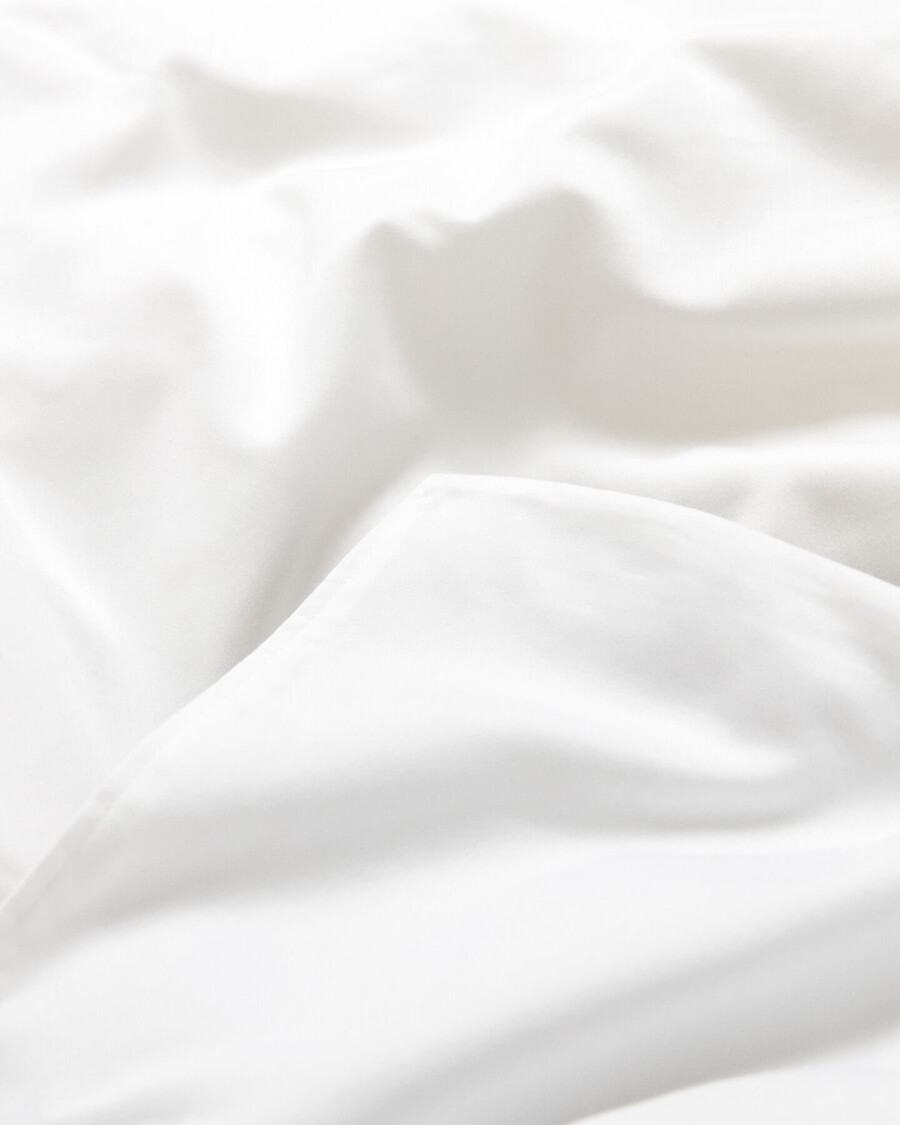 sateen double duvet - white