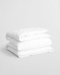 sateen double duvet - white