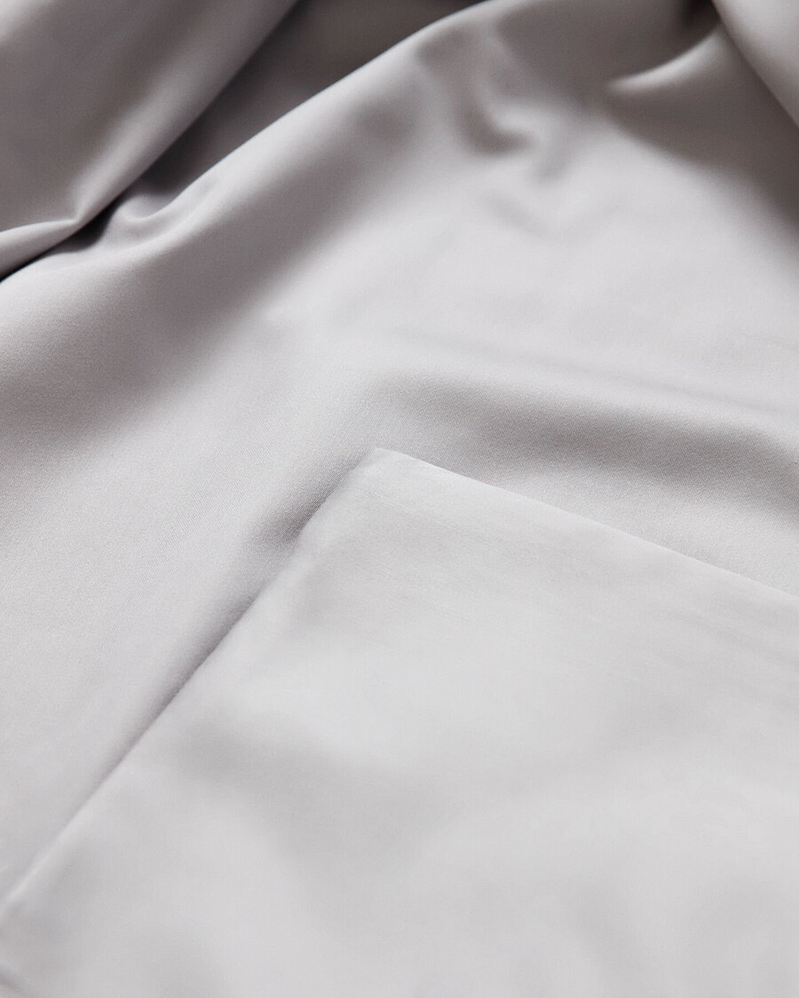 sateen double duvet - moon grey