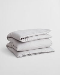 sateen double duvet - moon grey