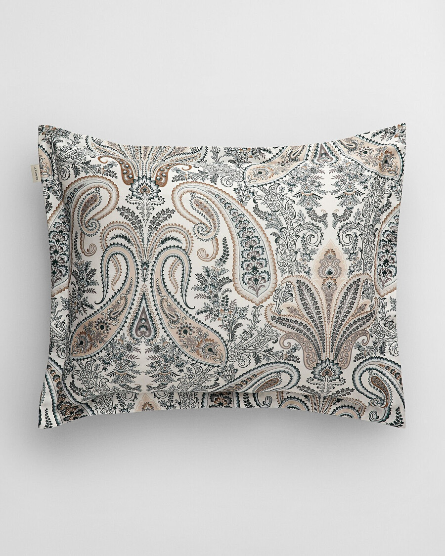 key west paisley pillowcase - tartan green