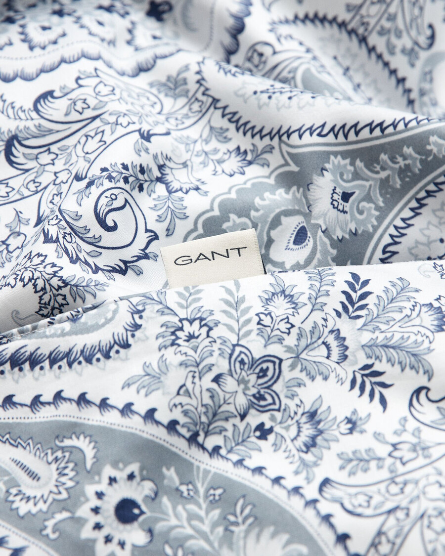 key west paisley double duvet - heather grey