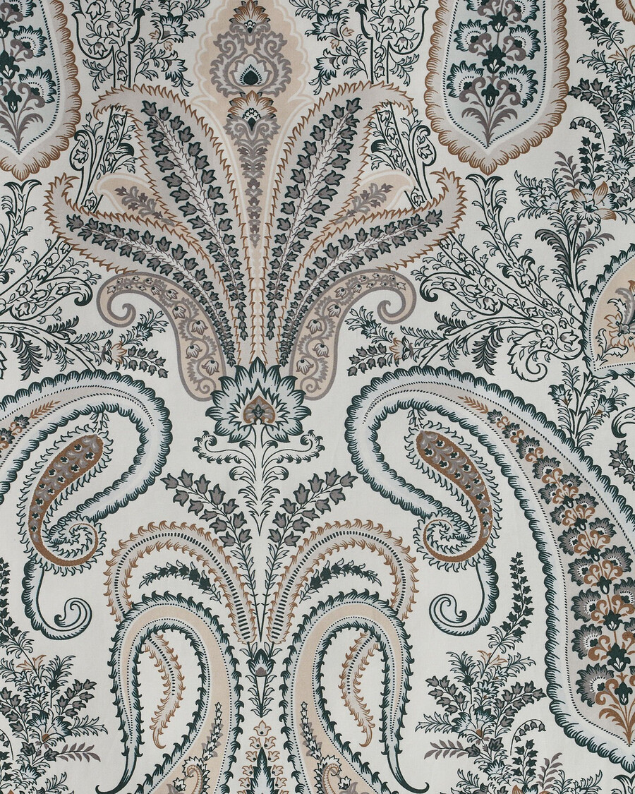 key west paisley double duvet - tartan green