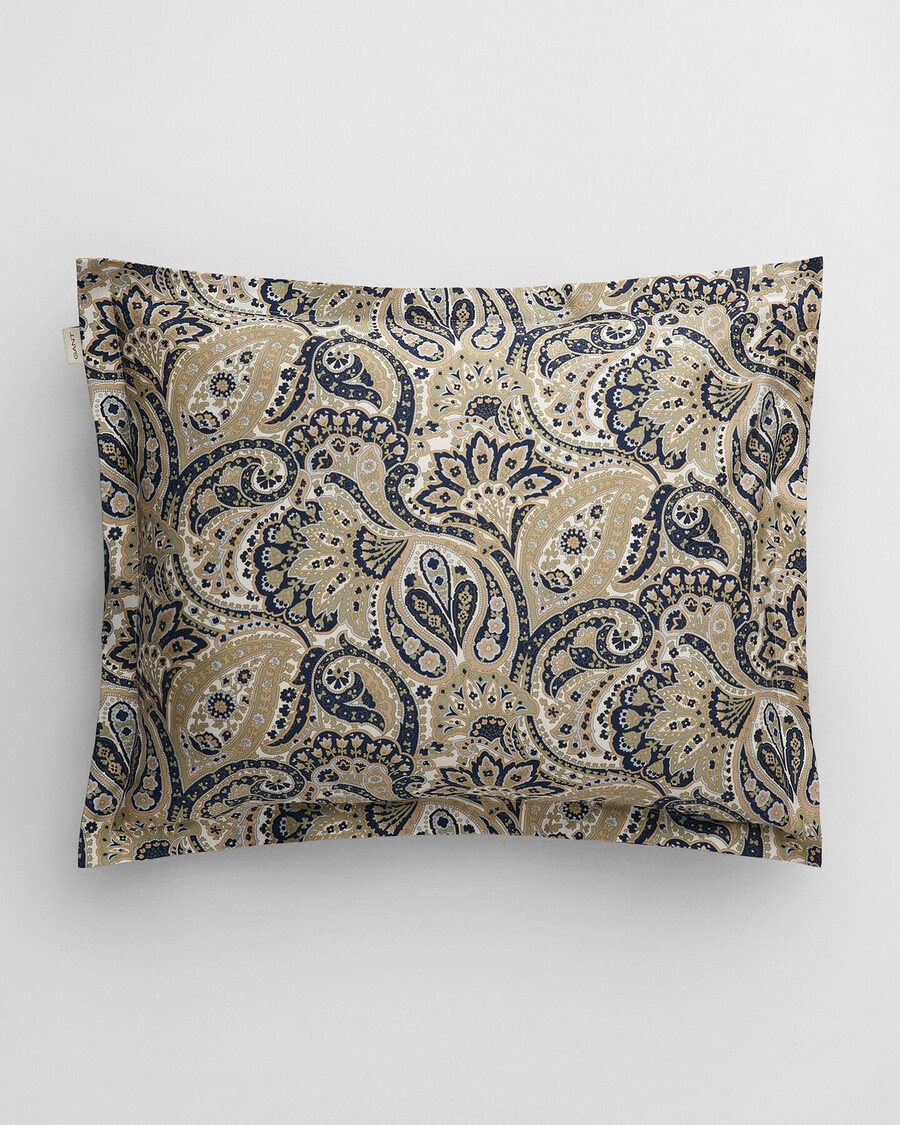 archive paisley print pillowcase - faded sage
