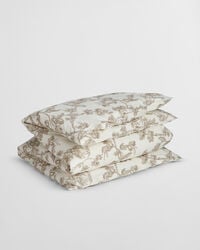 tree print single duvet - taupe beige