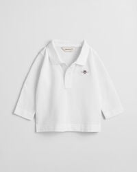 baby shield piqué rugger - white