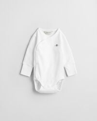 baby shield long sleeve bodysuit - white
