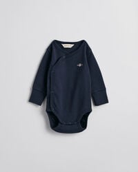 baby shield long sleeve bodysuit - evening blue