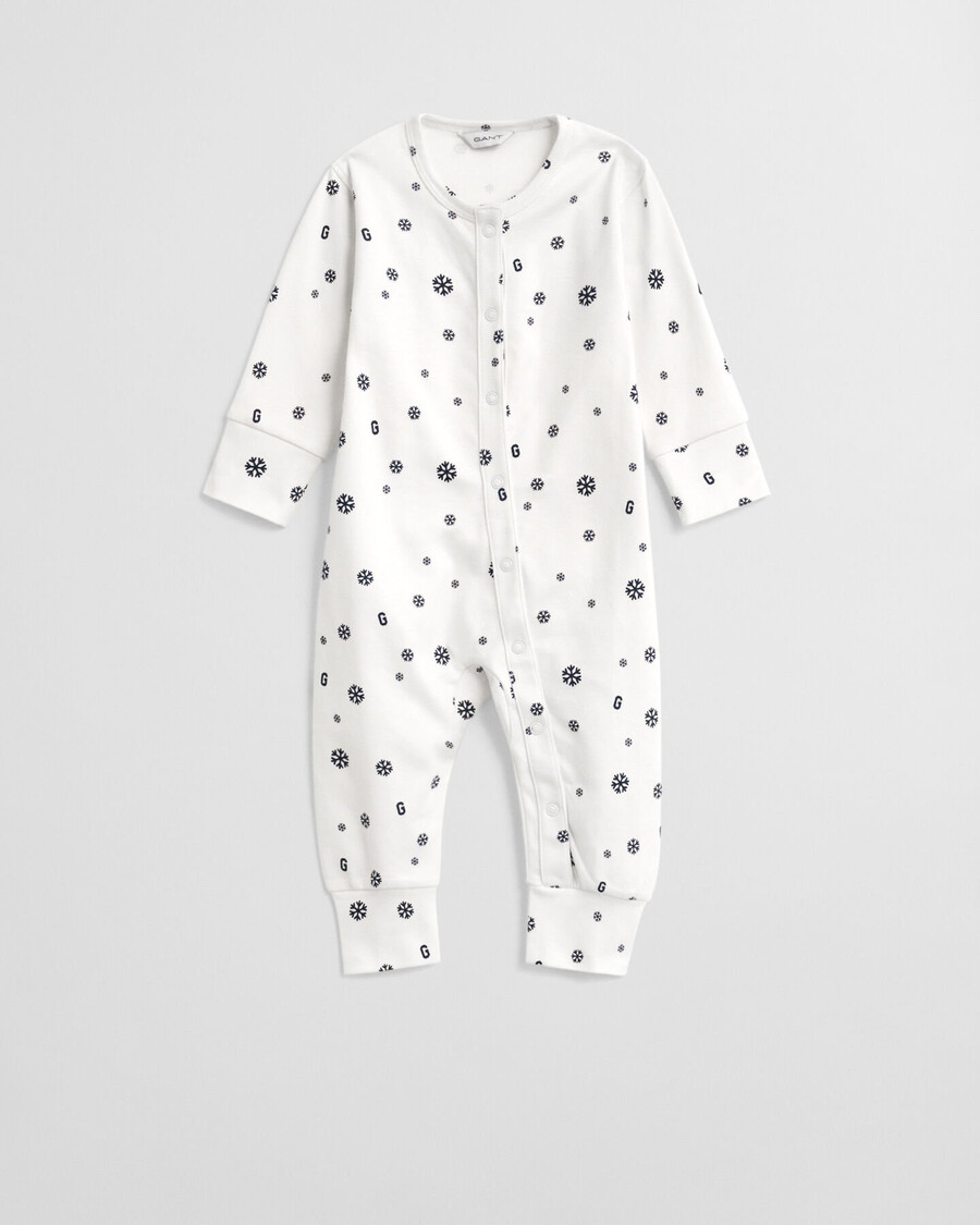 baby snowflake g print pajamas - evening blue