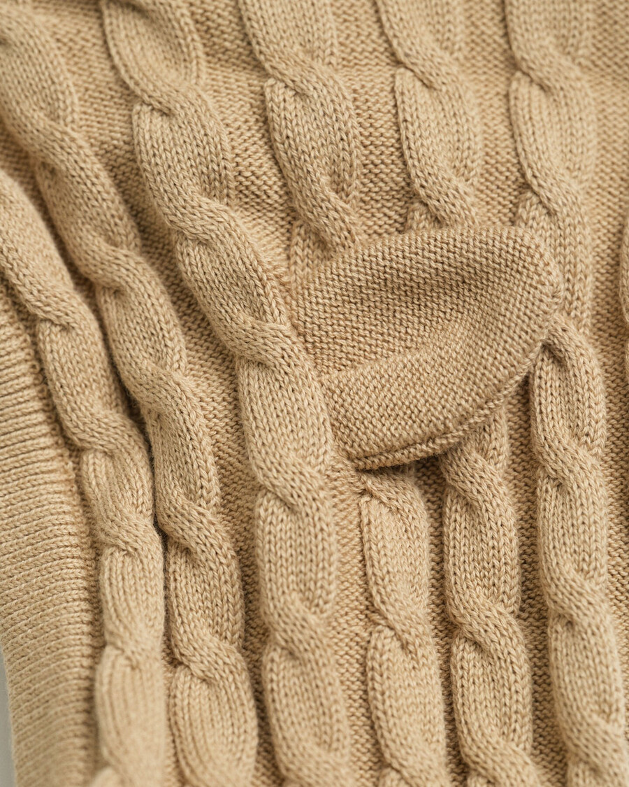 baby cotton cable knit cardigan - dark khaki
