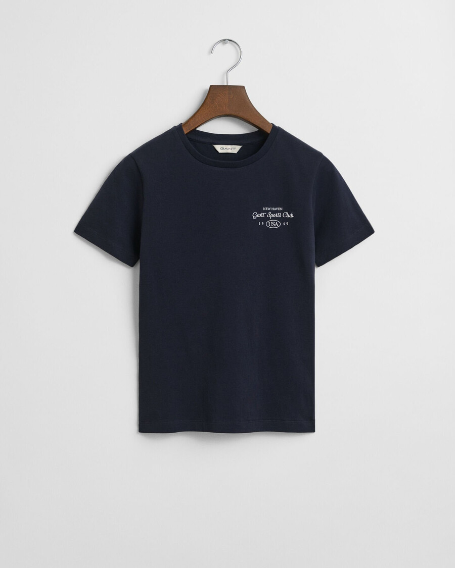 teen girls sports club graphic tshirt - evening blue