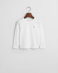 kids shield long sleeve tshirt - white