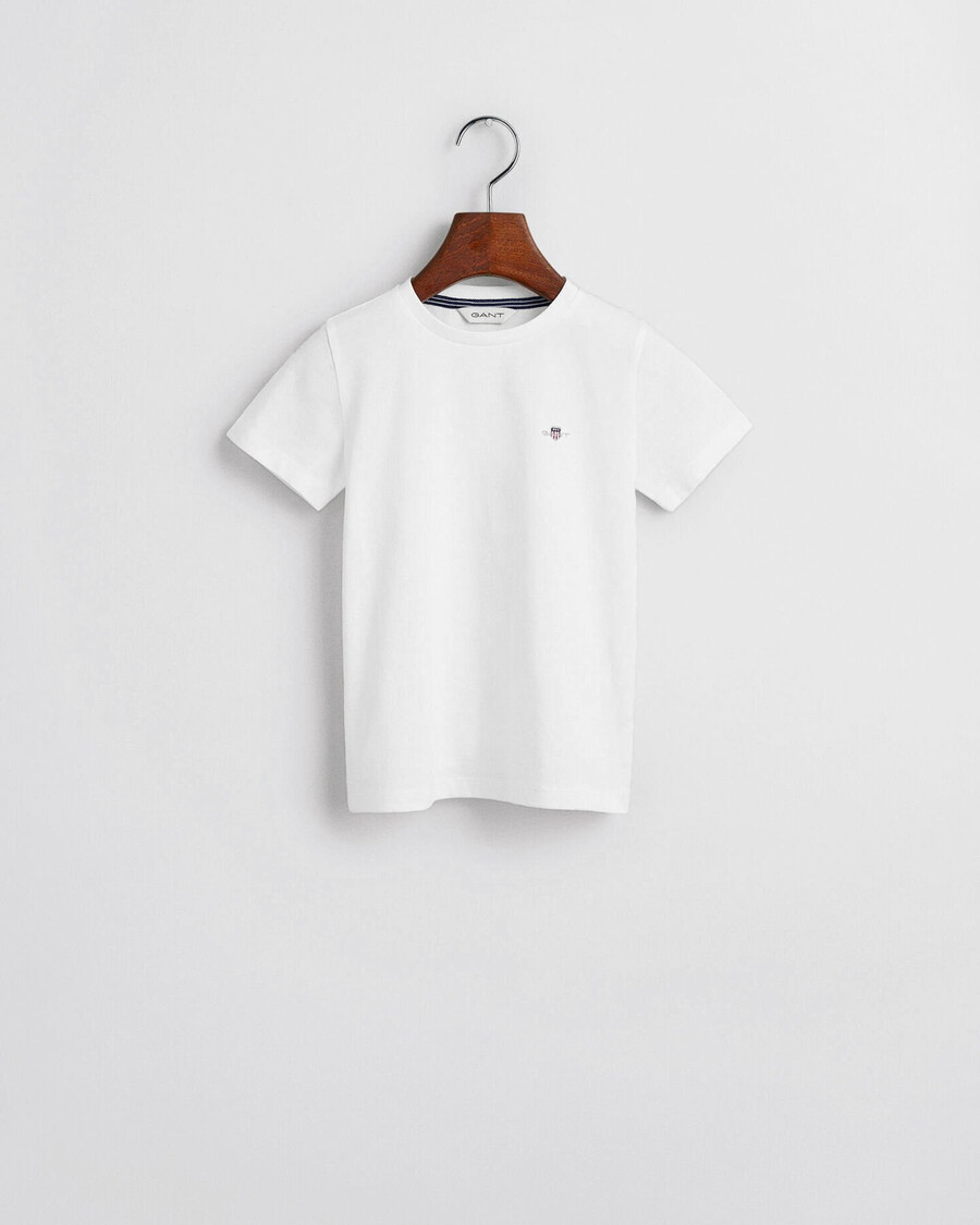 kids shield tshirt - white