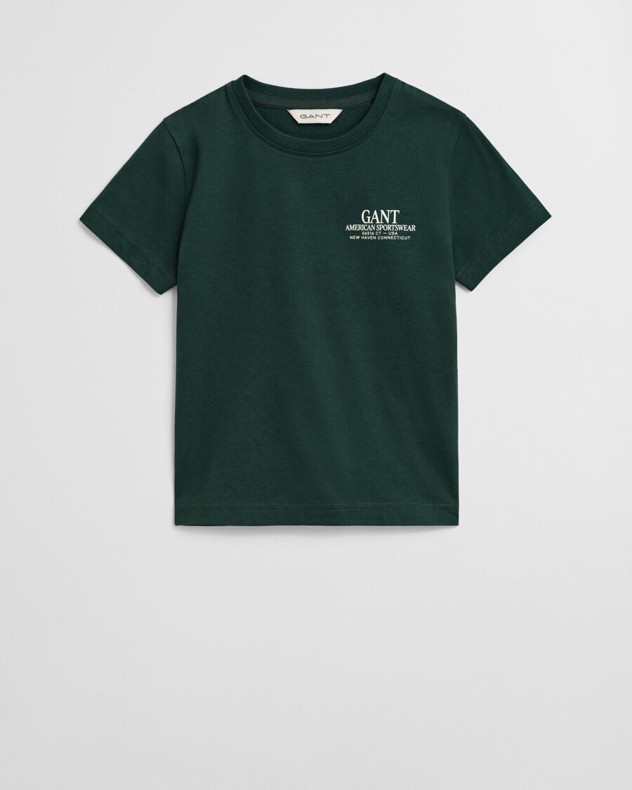kids graphic tshirt - tartan green