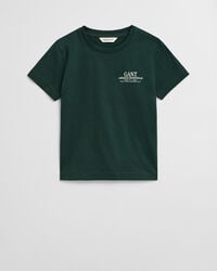 kids graphic tshirt - tartan green