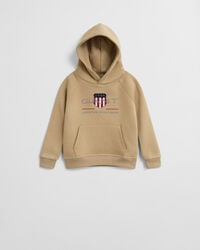 kids archive shield hoodie - dark khaki