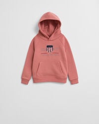 kids archive shield hoodie - faded brick