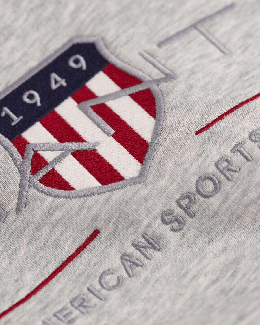 kids archive shield hoodie - light grey melange