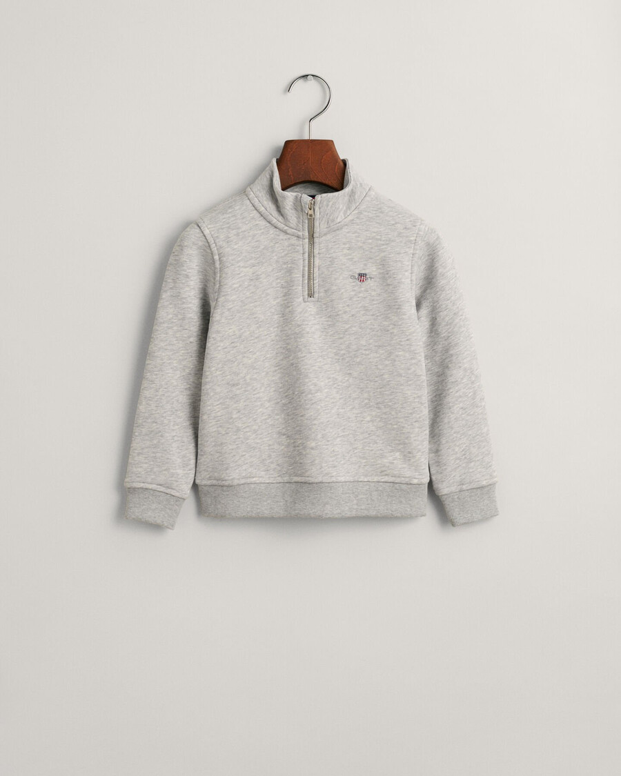 kids shield halfzip sweatshirt - light grey melange