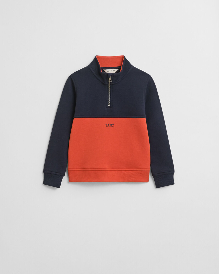 kids color blocked halfzip sweatshirt - evening blue