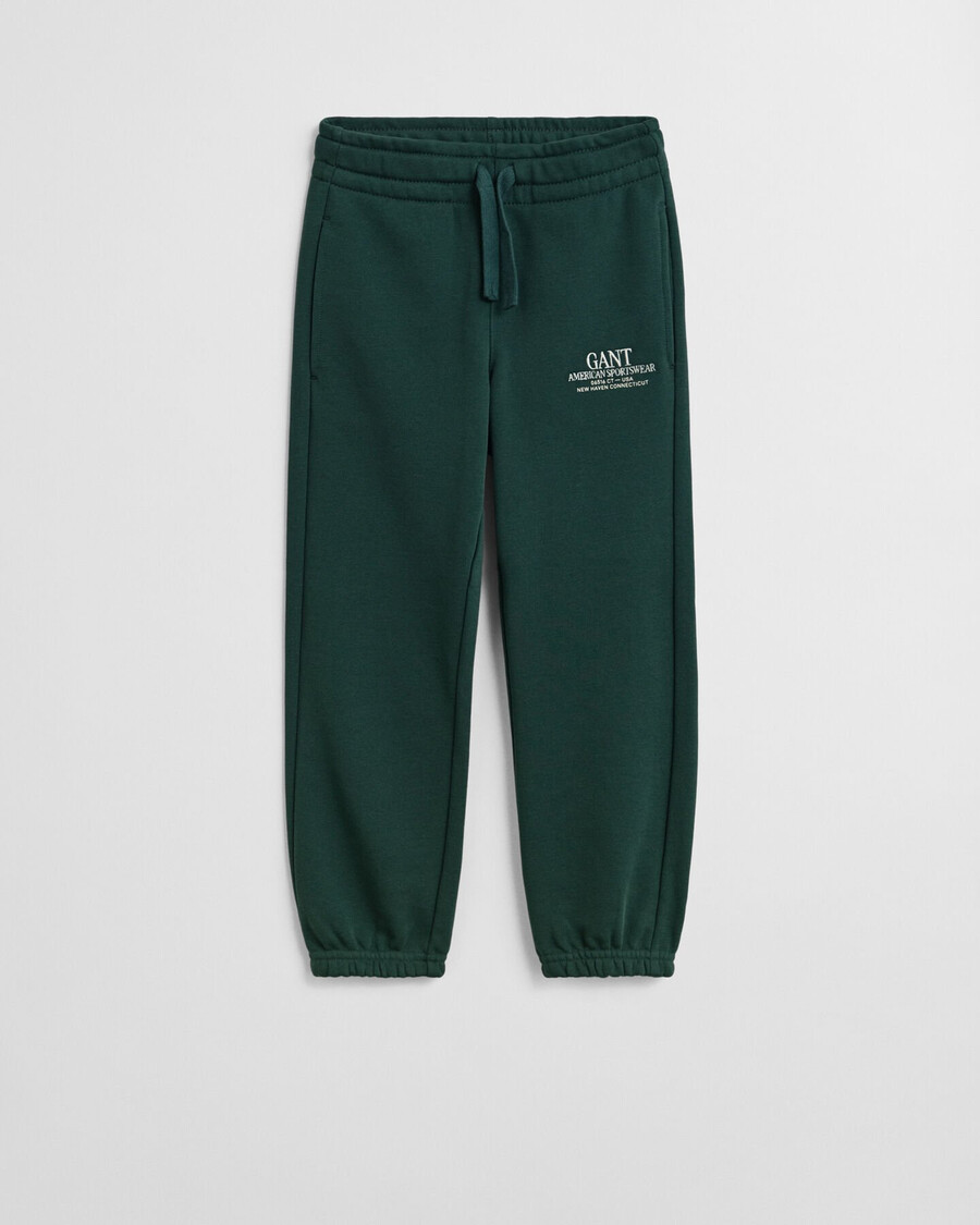 kids graphic sweatpants - tartan green