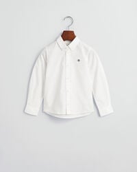 kids shield oxford shirt - white