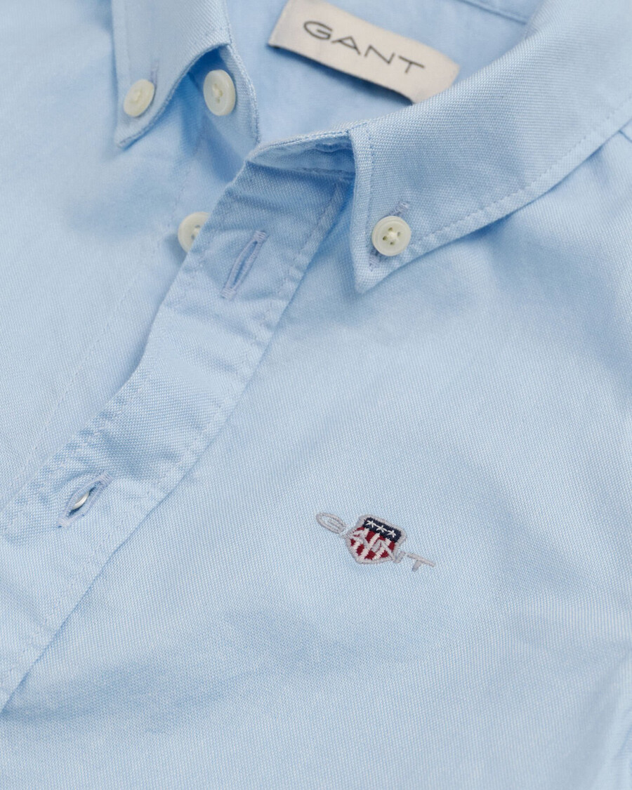 kids shield oxford shirt - capri blue