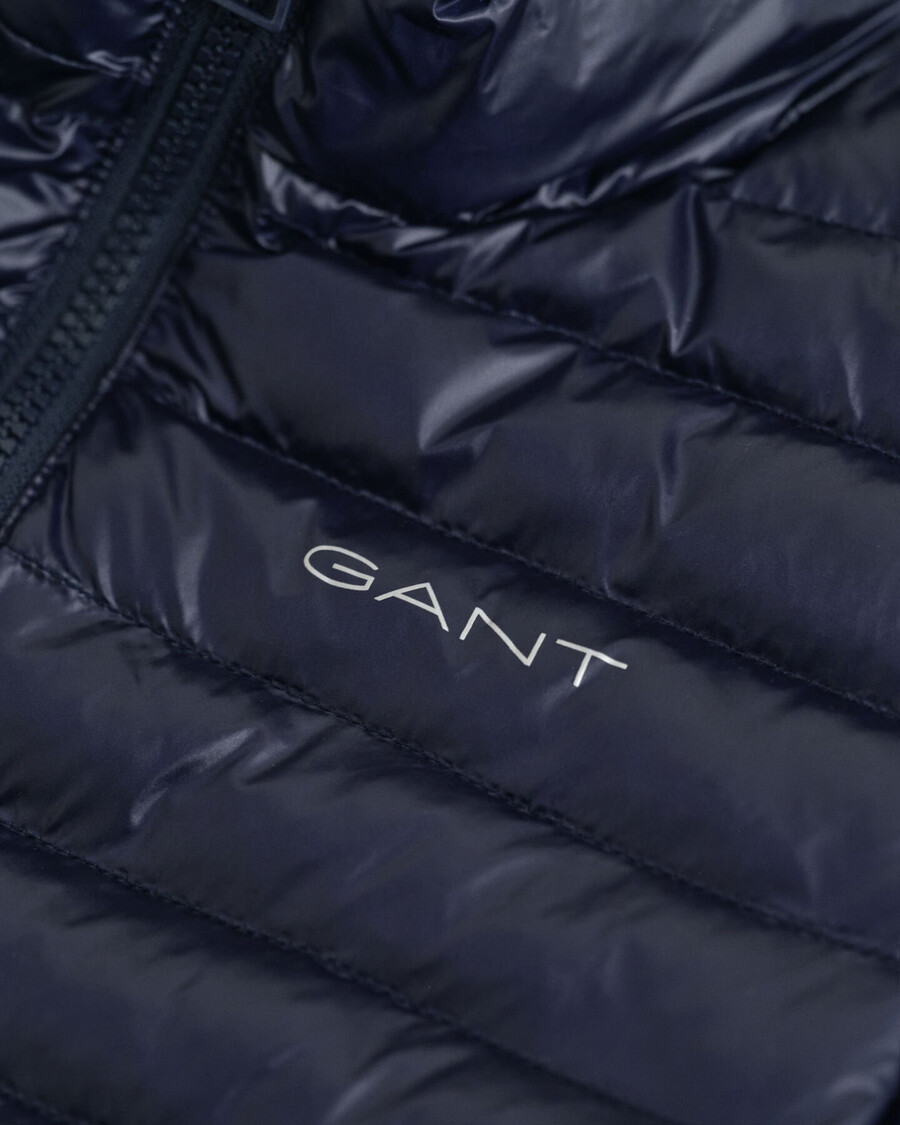 kids shiny lightweight padded down jacket - evening blue