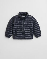 kids shiny lightweight padded down jacket - evening blue