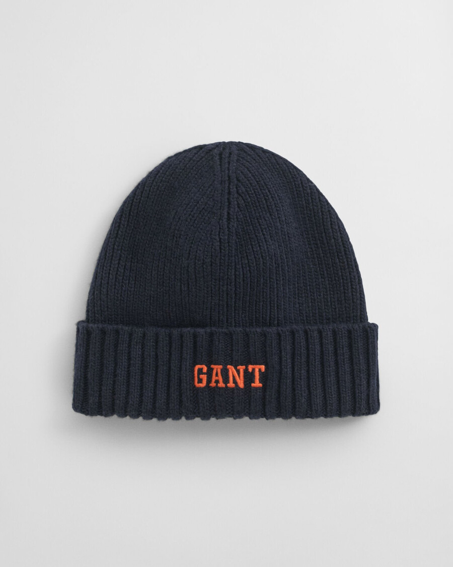 kids graphic cotton beanie - evening blue