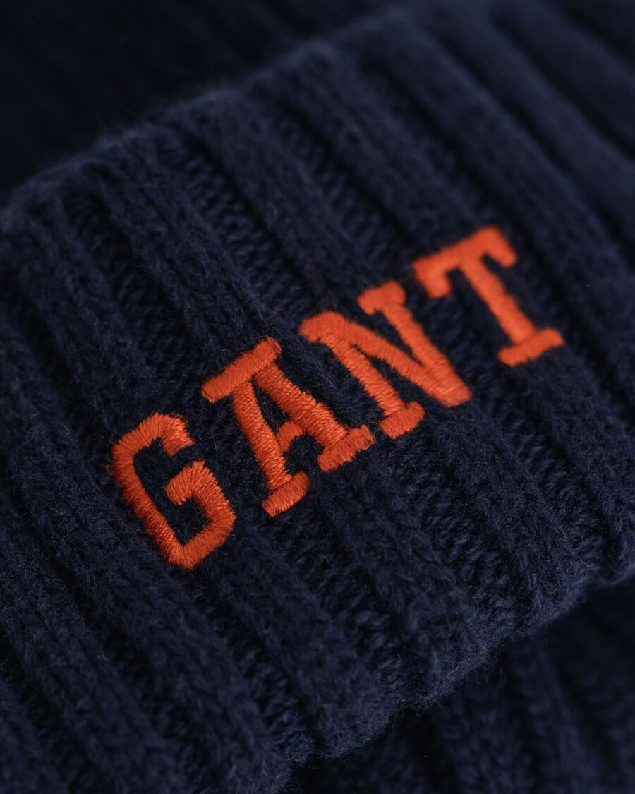 kids graphic cotton beanie - evening blue