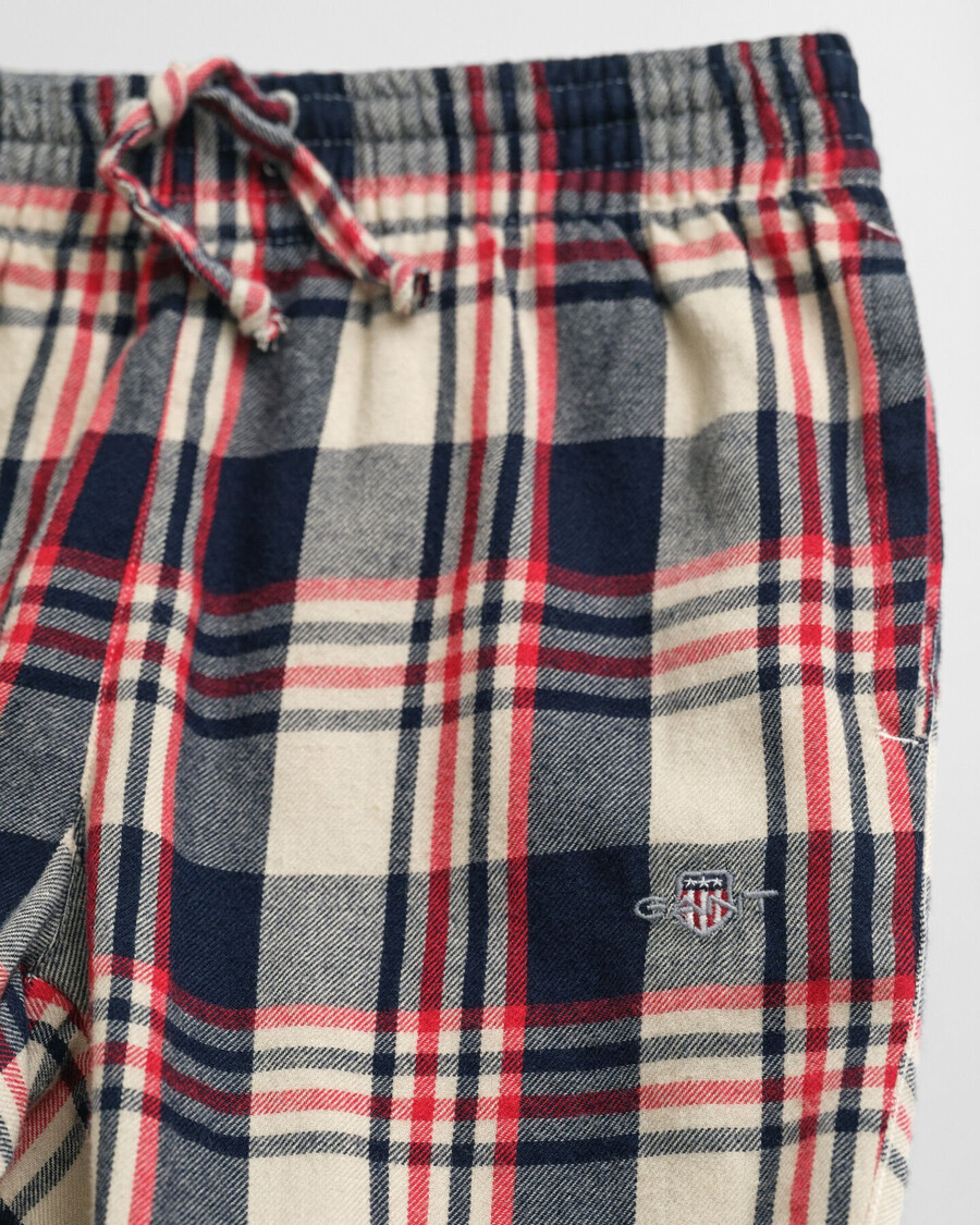 kids checked flannel pajama pants - ruby red