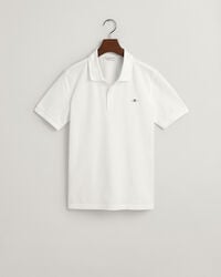 teens shield piqué polo shirt - white