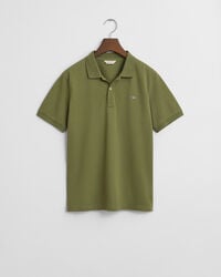 teens shield piqué polo shirt - olive green
