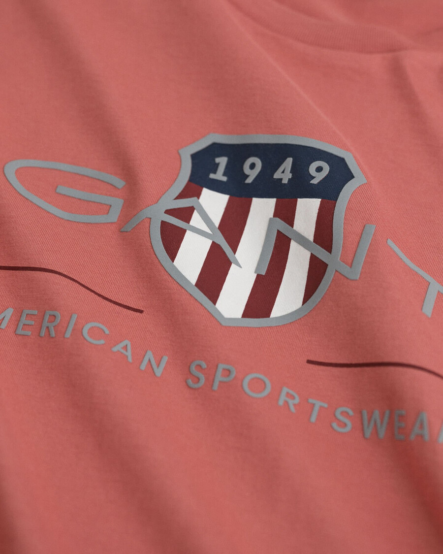 teens archive shield tshirt - faded brick