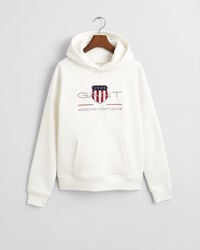 teens archive shield hoodie - eggshell