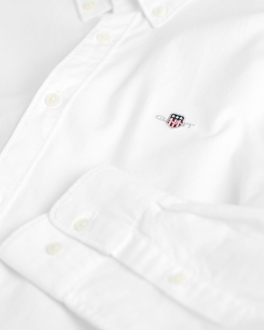 teens shield oxford shirt - white