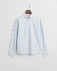 teens striped oxford shirt - capri blue