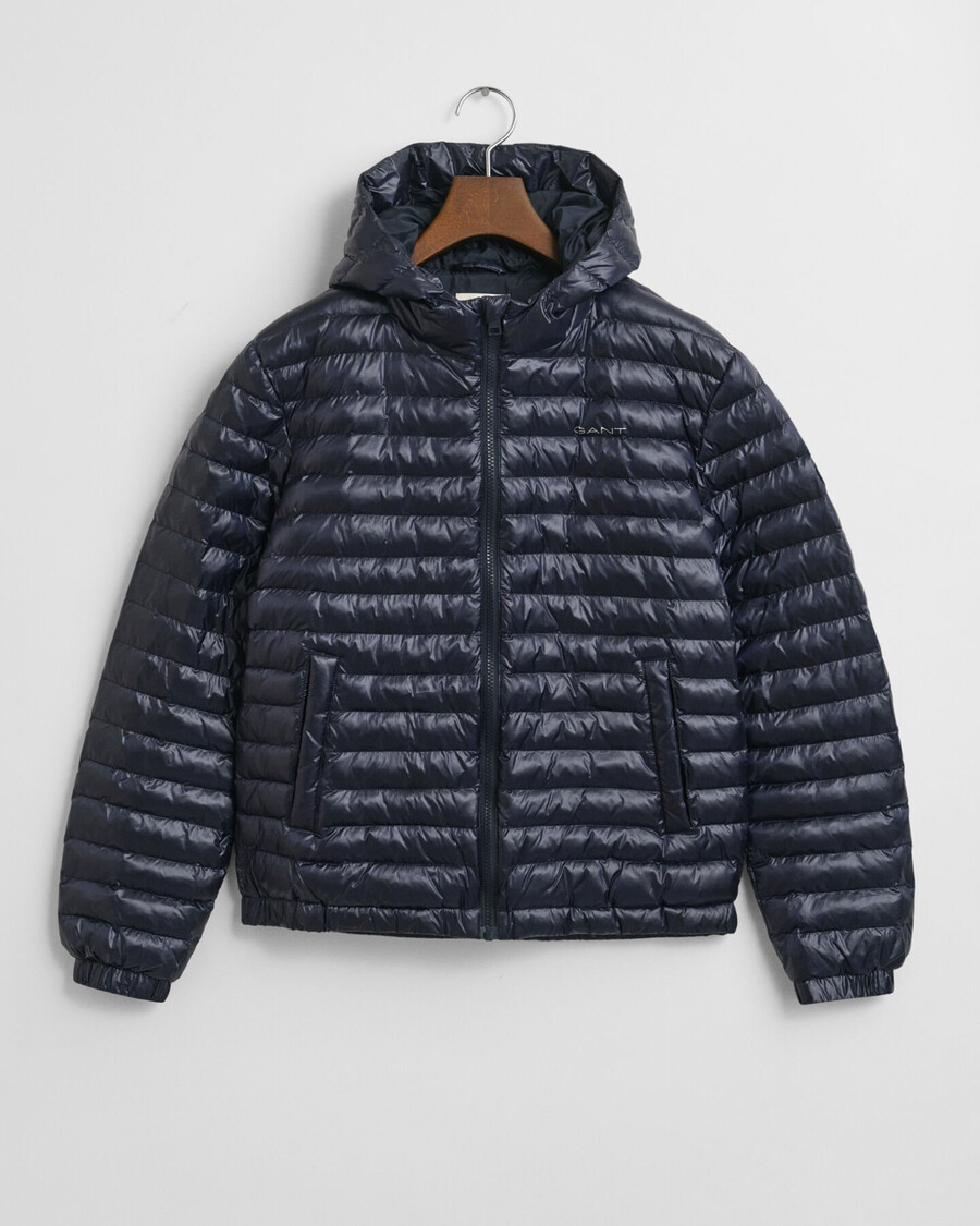 teens shiny lightweight padded jacket - evening blue