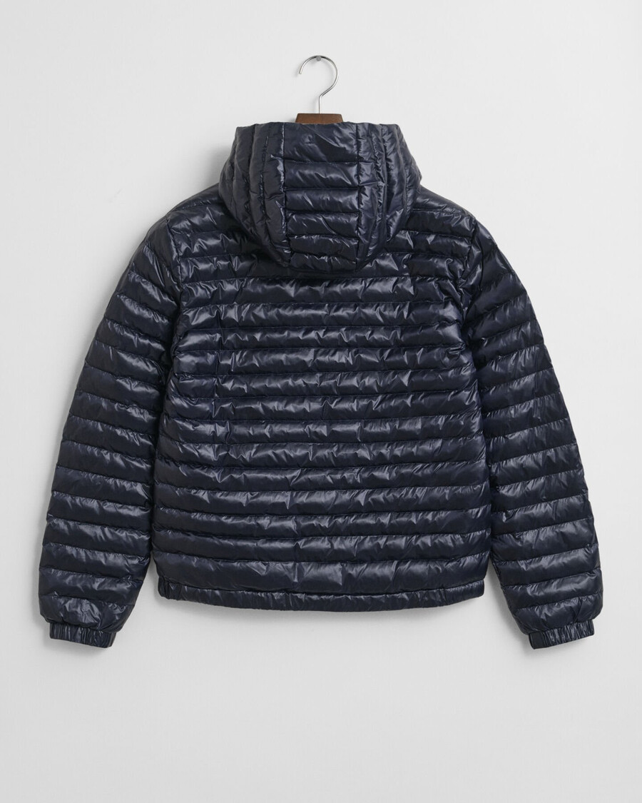 teens shiny lightweight padded jacket - evening blue