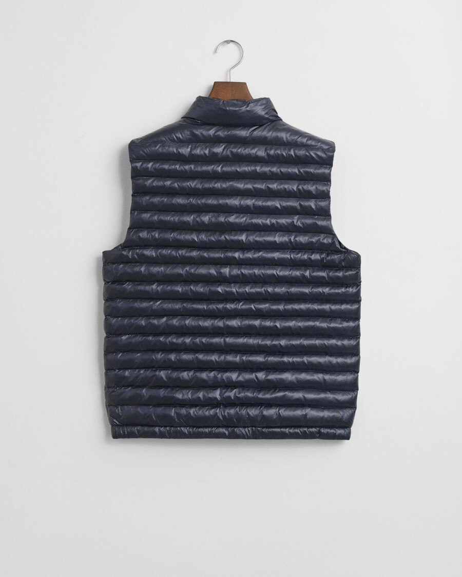 teens shiny lightweight padded vest - evening blue