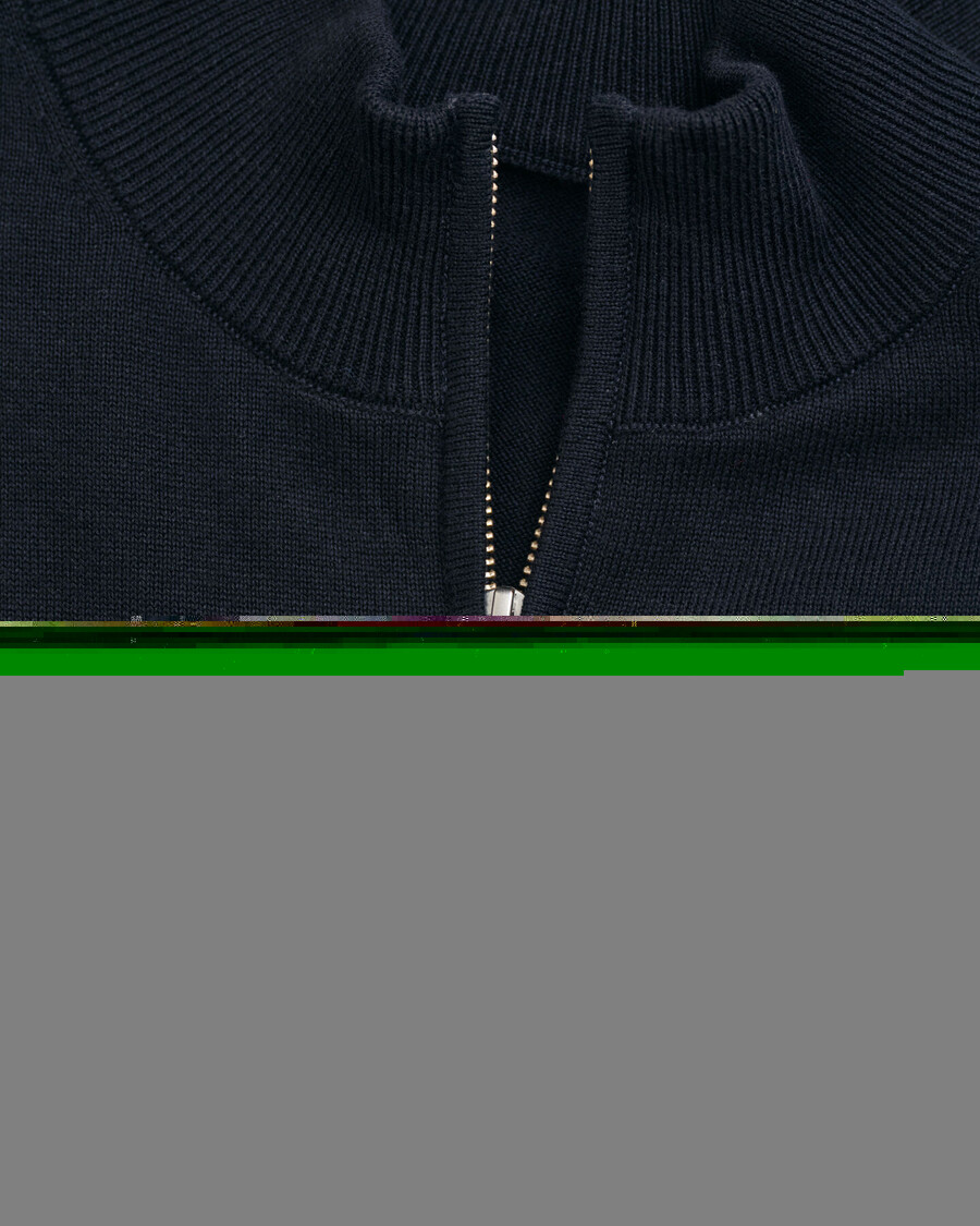 teens shield cotton halfzip sweater - evening blue
