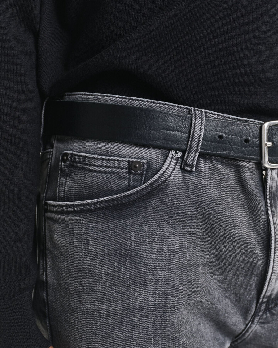regular fit black wash jeans - black