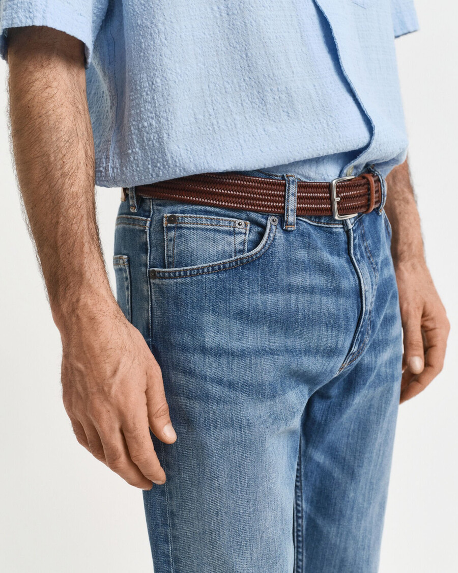 regular fit jeans - mid blue worn in