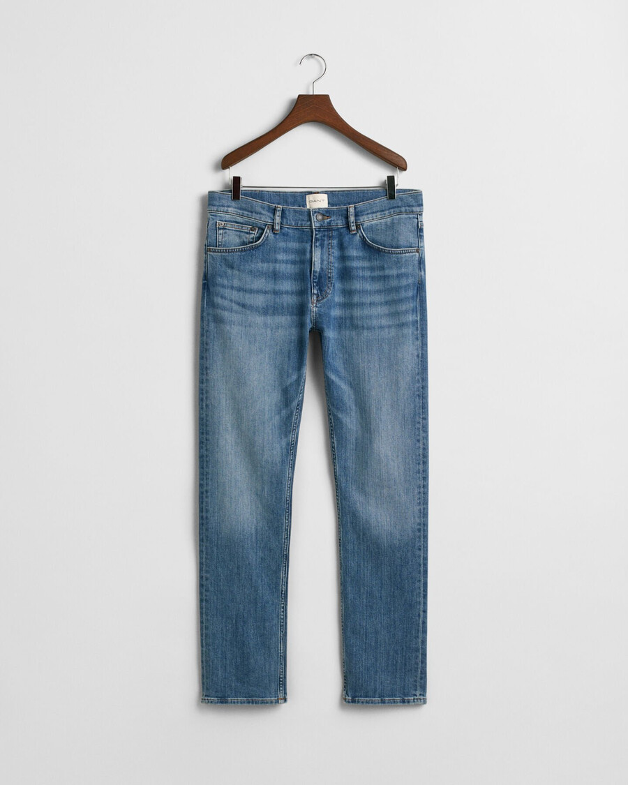 regular fit jeans - mid blue worn in