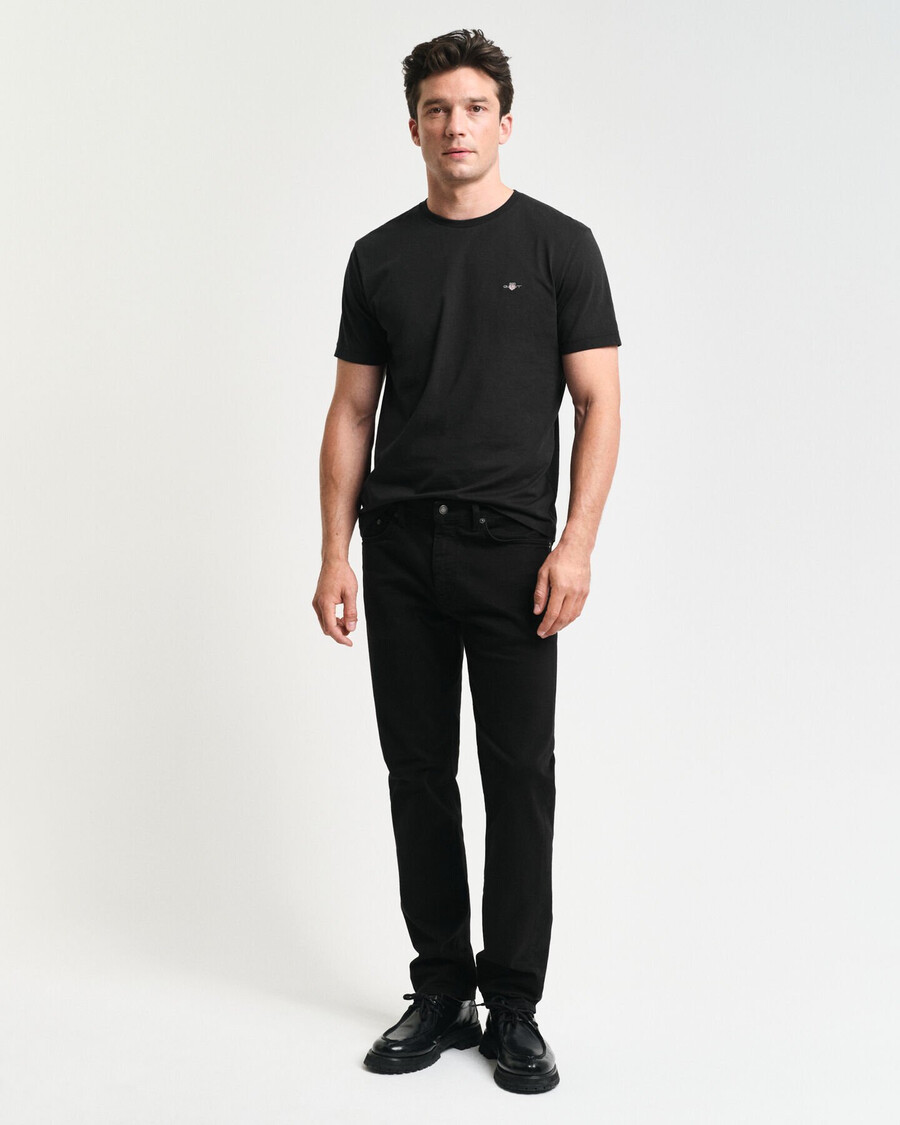 regular fit desert jeans - black