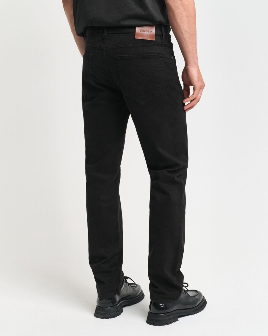 regular fit desert jeans - black