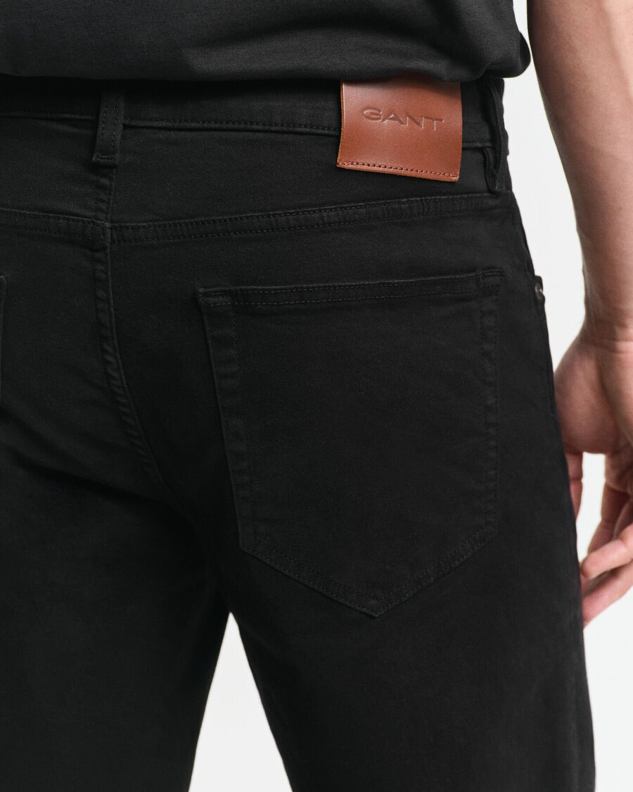 regular fit desert jeans - black